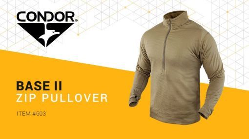Condor Base II Zip Pullover 603-004 - Condor BASE II ZIP PULLOVER