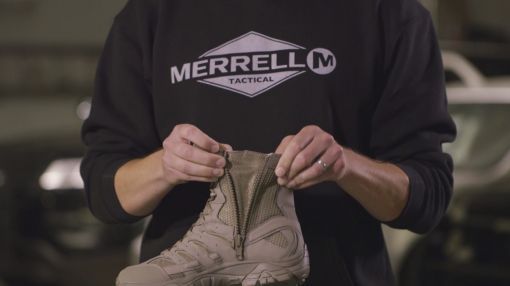 Men's Merrell 8" Moab 2 Tactical Side-Zip Waterproof Boots - 
