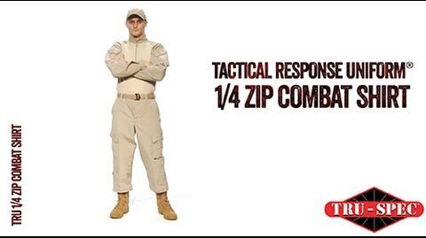 Men's TRU-SPEC Poly / Cotton 1/4 Zip Tactical Response Combat Shirt - 