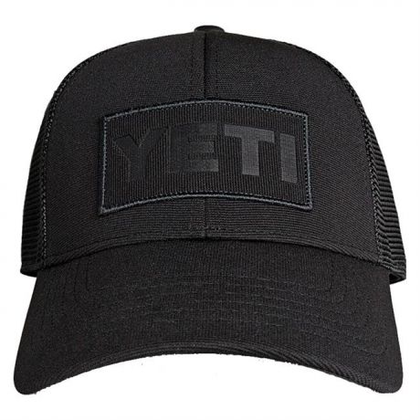 YETI Black on Black Patch Trucker Hat Photo
