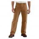 Men's Carhartt Washed Duck Flannel Lined Work Dungaree Pants