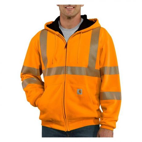 Men's Carhartt Hi-Vis Class 3 Thermal Front Zip Hoodie Photo