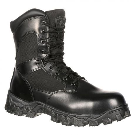 Men's Rocky 8" Alpha Force Side-Zip Waterproof Boots Photo
